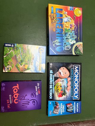 Juegos de Mesa: Laberinto, Carcassonne, Tabú, Mono