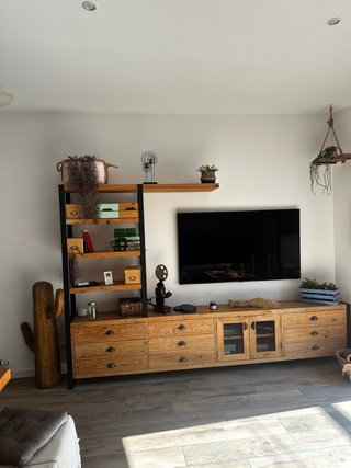 Mueble TV Industrial Madera y Metal