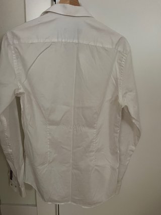Camisa Zara Slim Fit Talla M Blanca Hombre