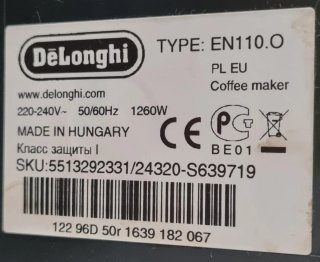 Cafetera Nespresso DeLonghi U EN110.O Naranja