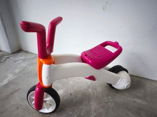 Bici sin pedales aprendizaje rosa y blanco
