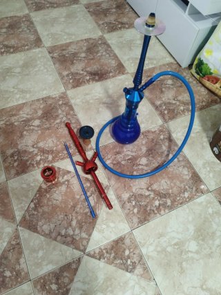 Jarrón Árabe Azul y Rojo