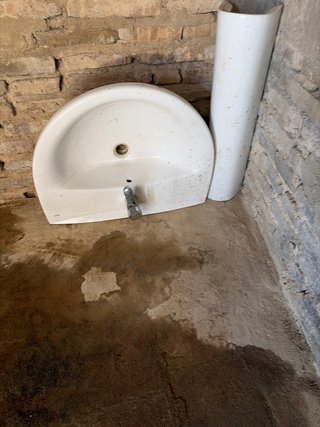 Lavabo de porcelana blanco
