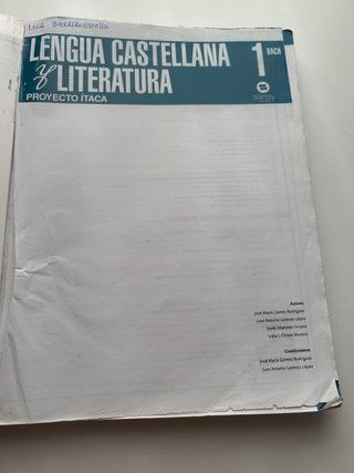 Libro Lengua castellana y literatura, 1 BACH.