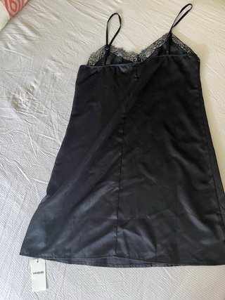 Camisón satén negro Tezenis talla única