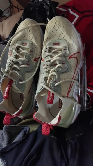 Zapatillas Mujer Talla 40 Beige y Rojo