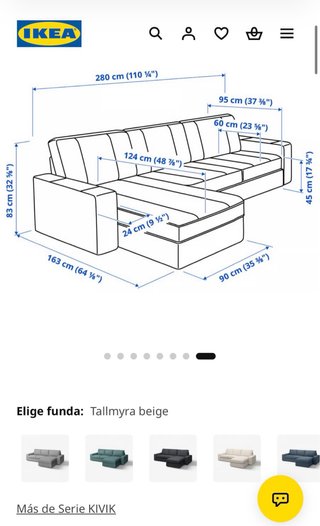 Sofá Kivik Ikea Beige