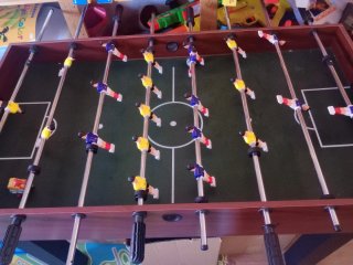 Futbolín El Corte Inglés 9 en 1-Buen estado