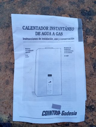 Calentador de agua gas ciudad Cointra