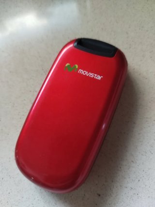 Teléfono Móvil Movistar Rojo Antiguo