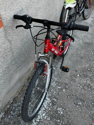 Bicicleta 24 Doble Amortiguador Roja