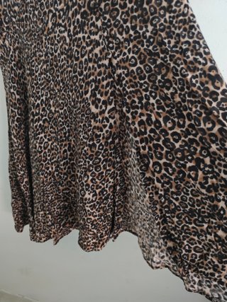 Falda midi estampado leopardo animalprint 40/42