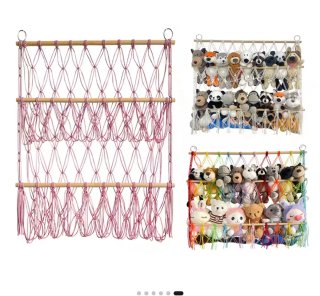 Colgador macramé para peluches