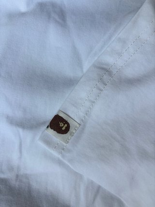 Maglietta BAPE Bianca con Logo Blu