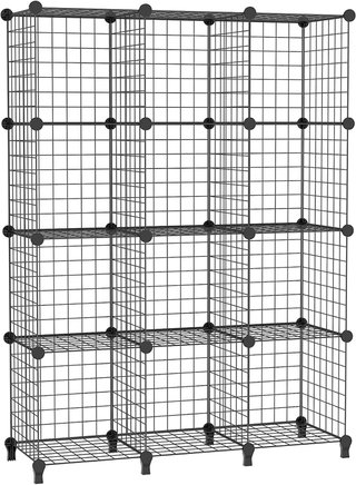 Estantería modular 12 cubos alambre