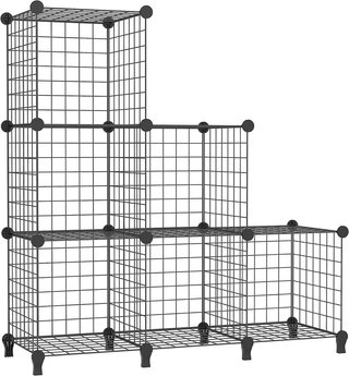 Estantería modular 12 cubos alambre