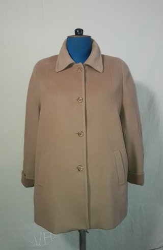 Abrigo lana y cashmere beige