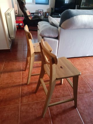 Taburete alto madera niño