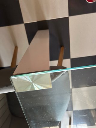 Mesa Comedor Cristal y Madera