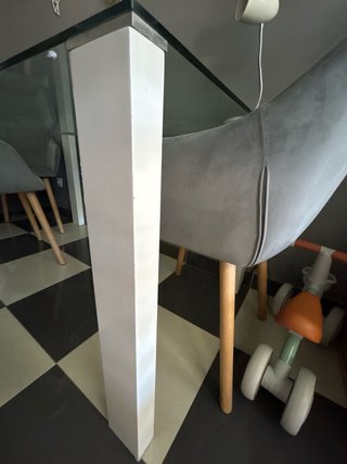 Mesa Comedor Cristal y Madera