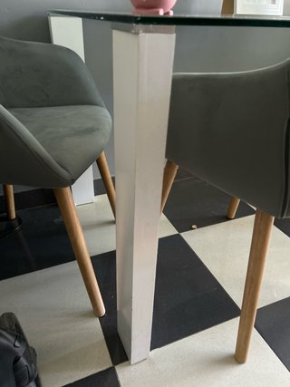 Mesa Comedor Cristal y Madera