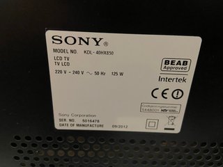 TV Sony 40” KDL-40HX850 LED
