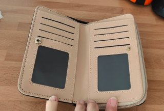Monedero Billetero Gato Negro y Dorado