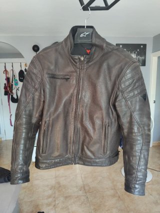 Chaqueta Cuero Dainese Bryan Negra Talla 50