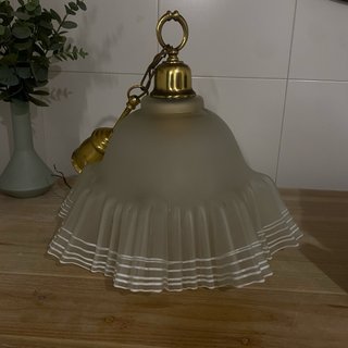 Lámpara Techo Vintage Cristal Metal