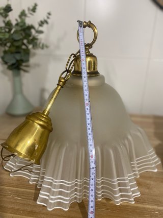 Lámpara Techo Vintage Cristal Metal