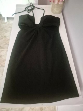 Vestido Pull & Bear Negro Tiras Cut-out
