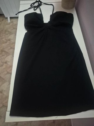 Vestido Pull & Bear Negro Tiras Cut-out