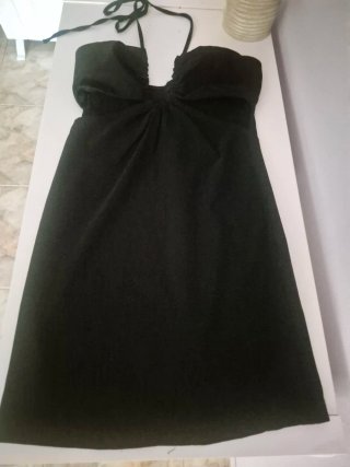 Vestido Pull & Bear Negro Tiras Cut-out