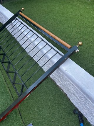 Barandilla de hierro y madera para interior/Jardín