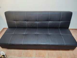 Sofá Cama Polipiel Negro Nuevo