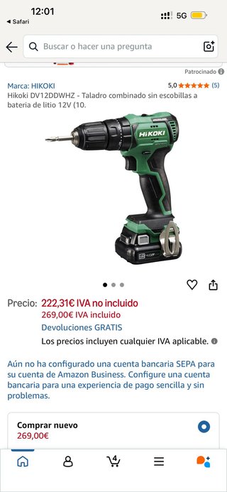 Taladro HIKOKI DS12DD