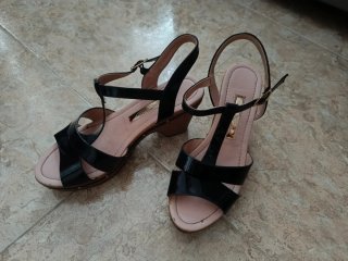 Sandalias de plataforma negras