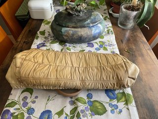 Borsa Tote Prada Beige in Pelle Piegato