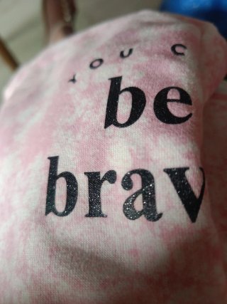 Sudadera niña rosa You can be brave
