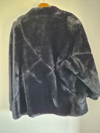 Chaquetón Piel Sintética y Cuero Azul oscuro.