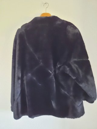 Chaquetón Piel Sintética y Cuero Azul oscuro.