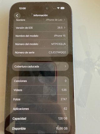 iPhone 15 128GB Negro