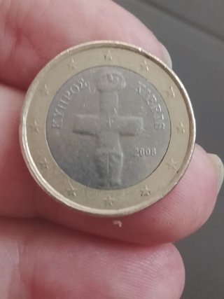 Moneda 1 Euro Chipre 2008