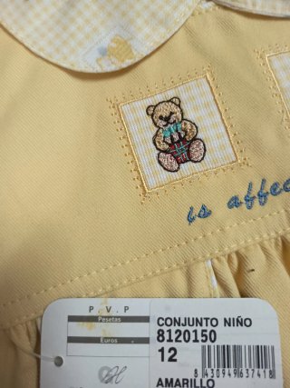 Conjunto bebé 12 meses ositos