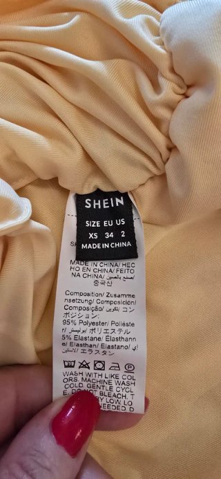Vestido corto Shein amarillo Talla XS
