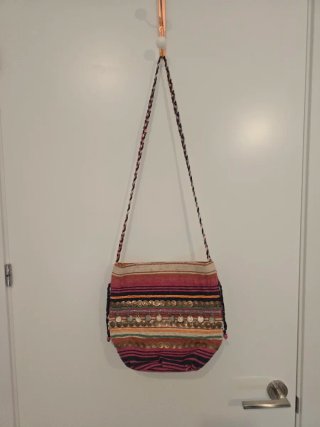 Bolso bombonera Sfera multicolor con monedas