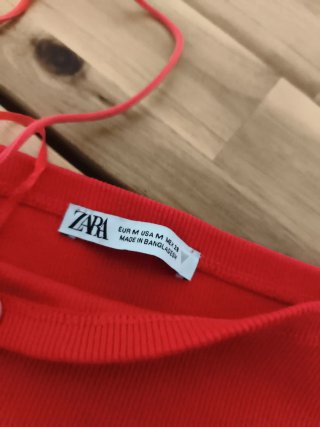 Conjunto 2 Tops Zara Blanco y Rojo