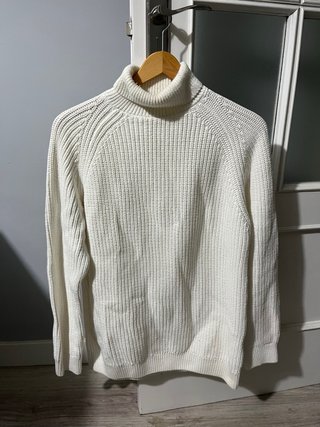 Jersey Cuello Alto Zara Blanco