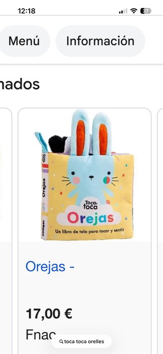 Libro “ toca, toca, orelles”