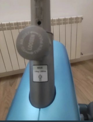 Bicicleta Estática Azul y Gris